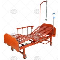 Медицинская кровать Е-8 (2 функции) ЛДСП с полкой и обеденным столиком