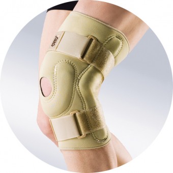 Ортез на коленный сустав из неопрена, с металлическими шарнирами, циркулярный ORTO NKN 139